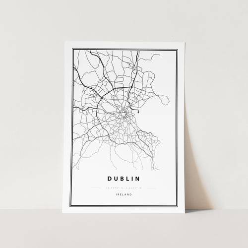 Dublin Map Art Print