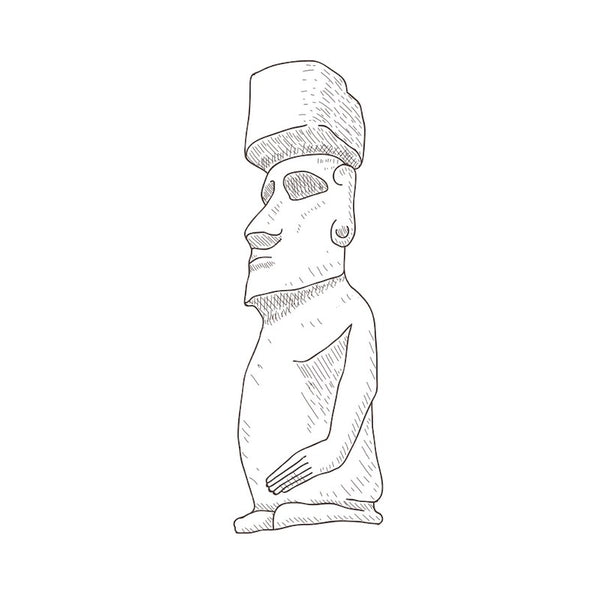 Easter Island One Landmark Travel Art Print