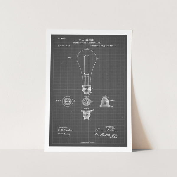 Electric Bulb Patent Art Print