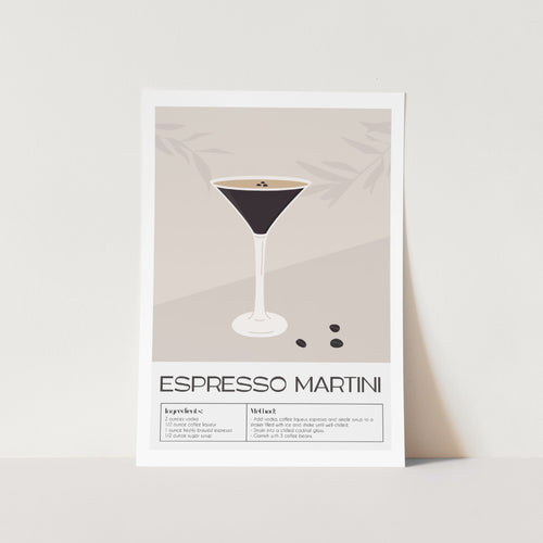 Espresso Martini Cocktail Art Print