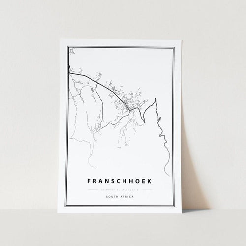 Franschhoek Map Art Print