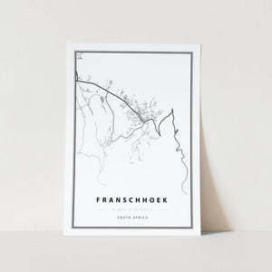 Franschhoek Map Art Print