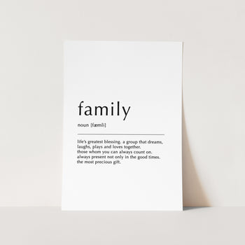Family Noun Art Print