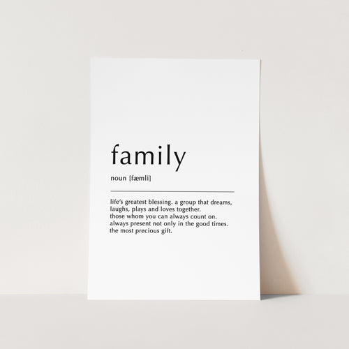 Family Noun Art Print