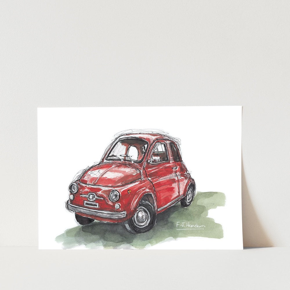 Fiat 500 Car Art Print