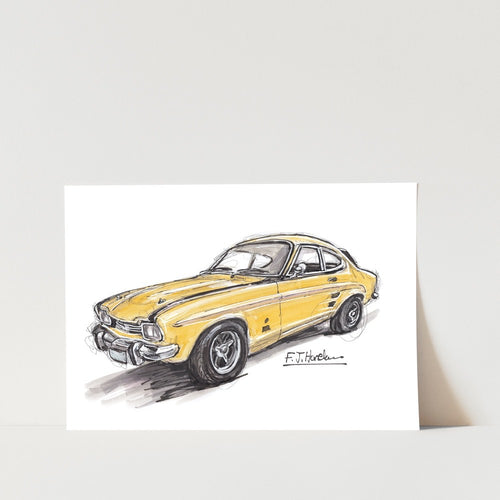Ford Capri Car Art Print