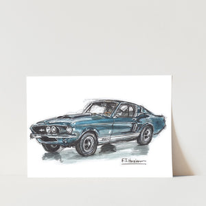 Ford Mustang Car Art Print