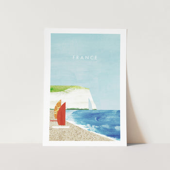 France Normandy Beach Art Print