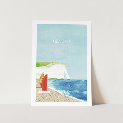 France Normandy Beach Art Print