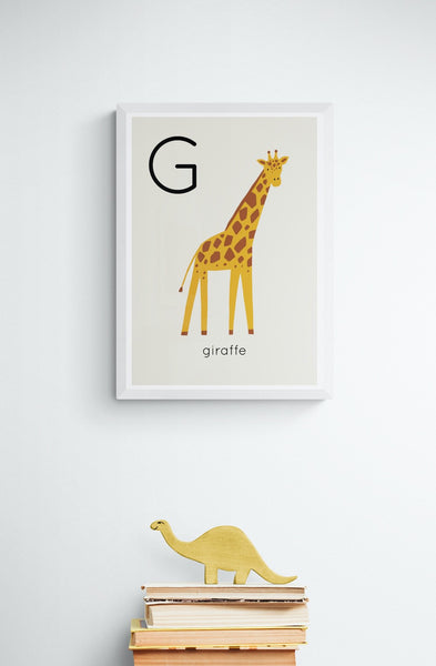 G for Giraffe Alphabet Art Print