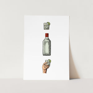 Gin Illustration Art Print