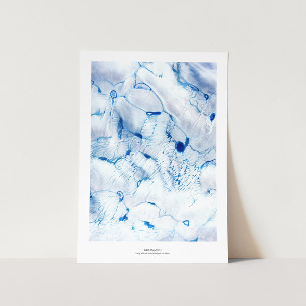 Greenland Ice Sheet Aerial Art Print