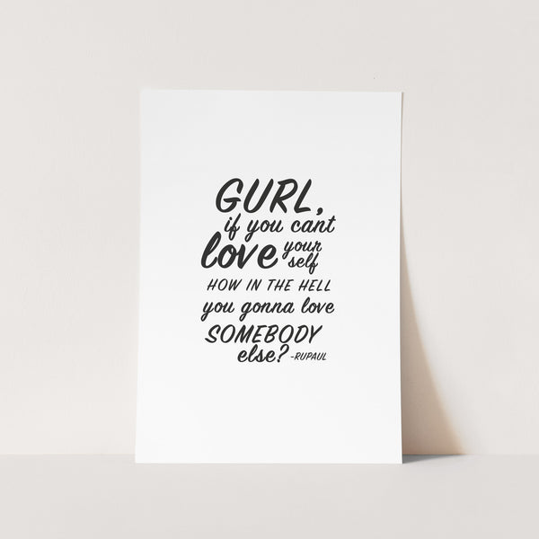 RuPaul Text Art Print