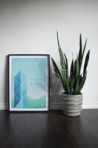 Hong Kong Art Print framed black