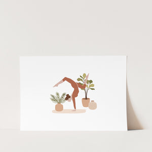 Handstand at home Art Print