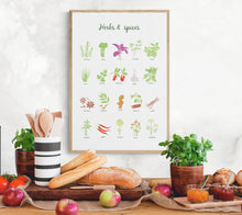 Load image into Gallery viewer, Herbs and Spices Art Print