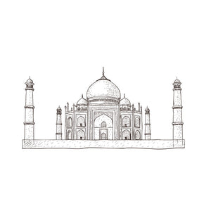 India Taj Mahal Landmark Travel Art Print