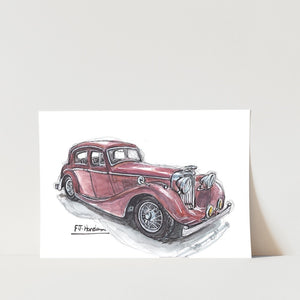 Jaguar MKIV Car Art Print