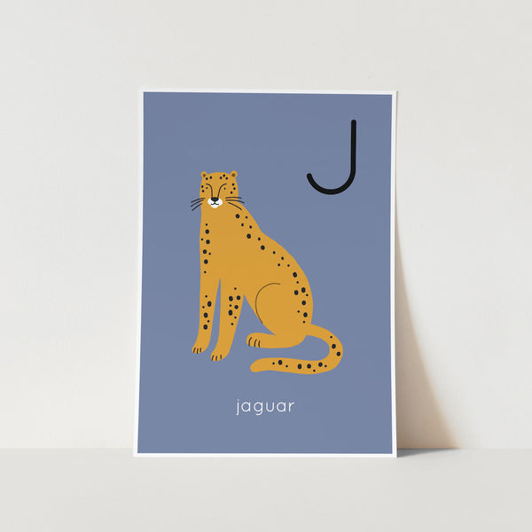 J for Jaguar Alphabet Art Print