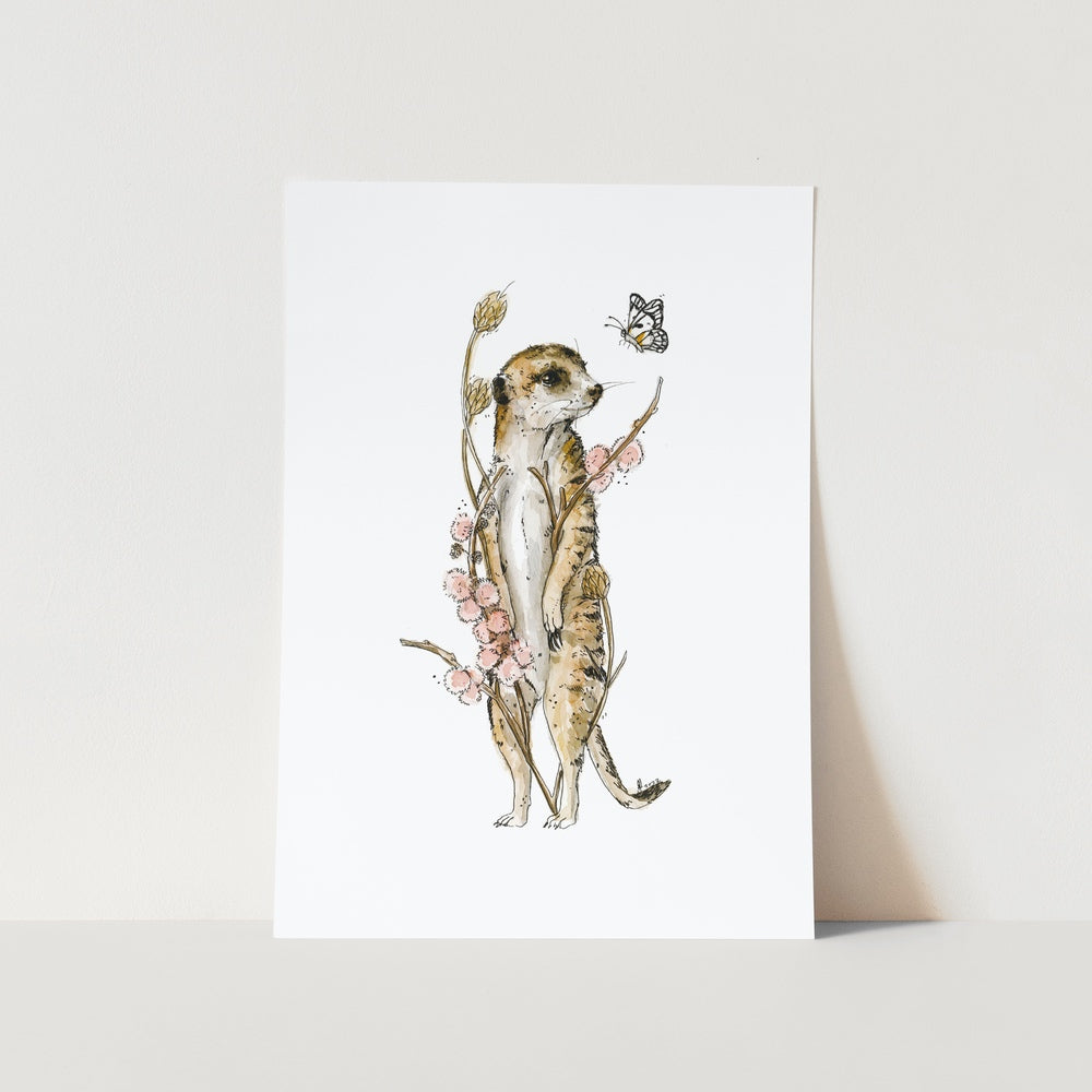 Kalahari Meerkat By Mareli Art Print