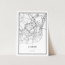 Load image into Gallery viewer, Lisbon Map Art Print