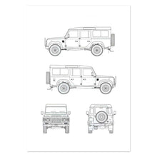 Load image into Gallery viewer, Land-Rover-Defender-110 Patent Art Print
