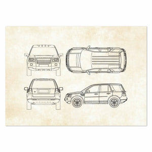 Land Rover Freelander 2 Patent Art Print