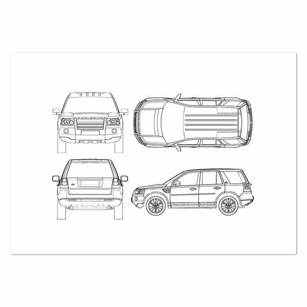 Land Rover Freelander 2 Patent Art Print