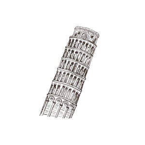 Leaning Tower of Pisa Italy Landmark Travel Art Print