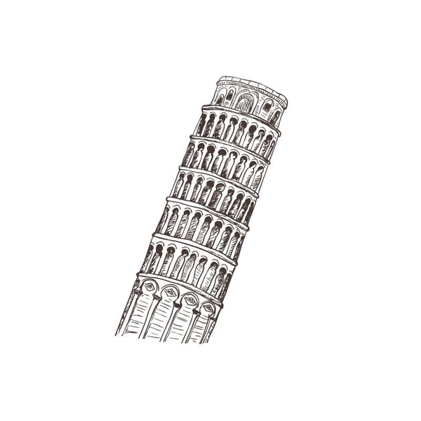 Leaning Tower of Pisa Italy Landmark Travel Art Print