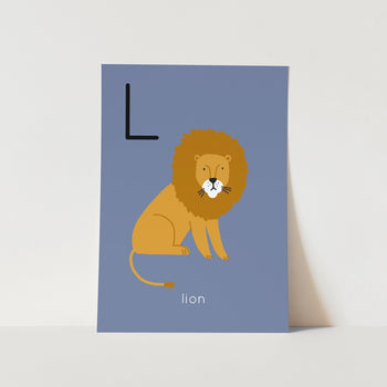 L for Lion Alphabet Art Print