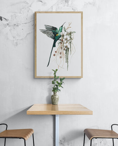 Malachite Sunbird by Mareli Art Print