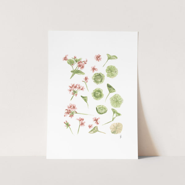 wall art of watercolour flowers