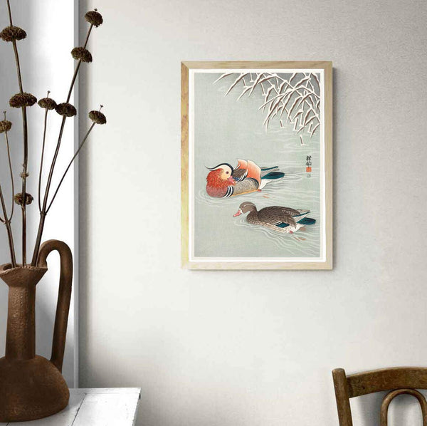 Mandarin Ducks Art Print