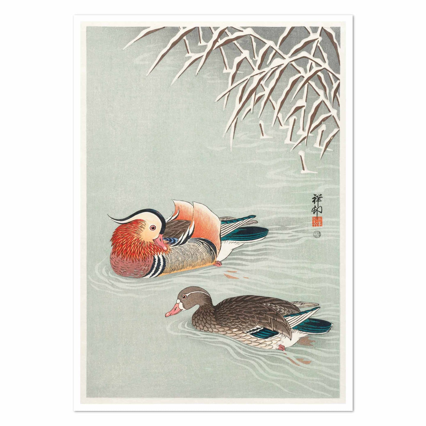 Mandarin Ducks Art Print