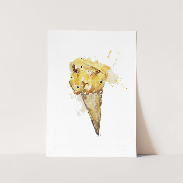 Wall Art print of Mango Ice cream Illustration