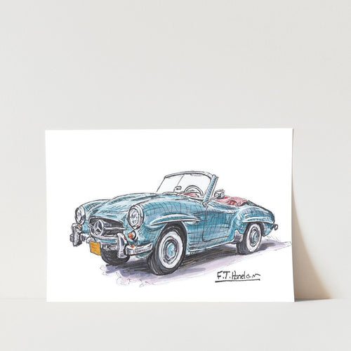 Merc 190 SL Car Art Print