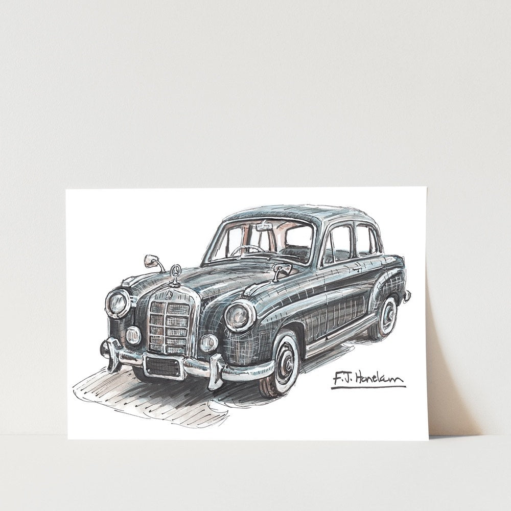 Mercedes-Benz Ponton Car Art Print