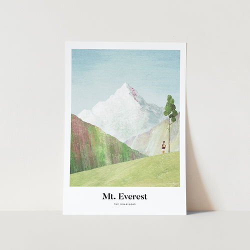 Mt Everest Travel Art Print Mt Everest Travel Art Print