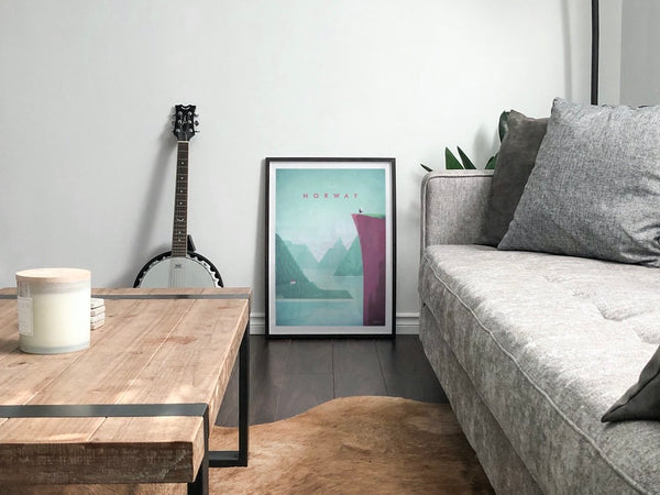 Norway Art Print framed black