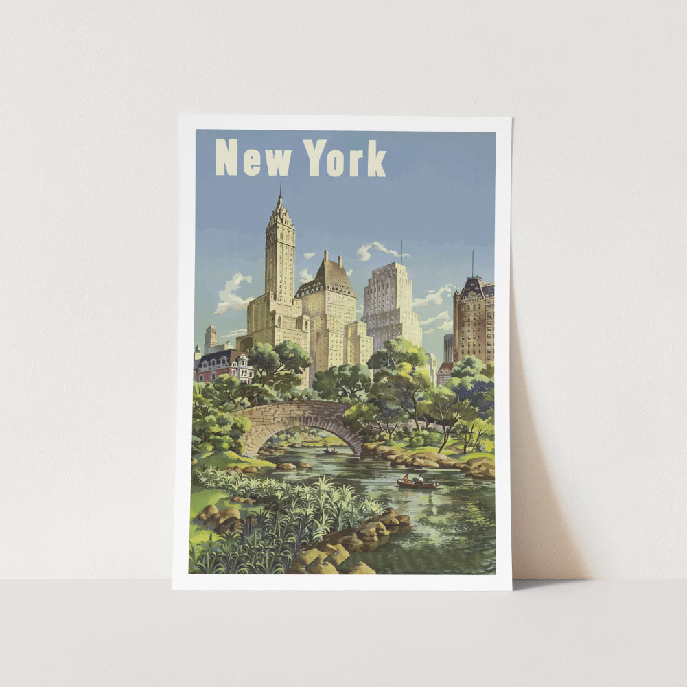 New York Vintage Illustration Art Print