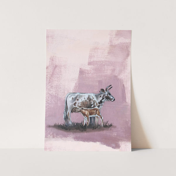 wall art of Nguni cow