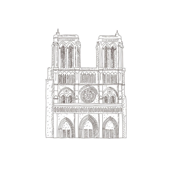 Notre-Dame de Paris France Landmark Travel Art Print