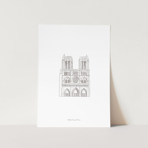 Notre-Dame de Paris France Landmark Travel Art Print