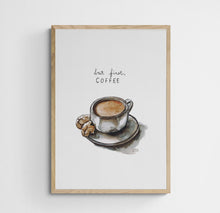 Load image into Gallery viewer, First Coffee by Mareli Art Print