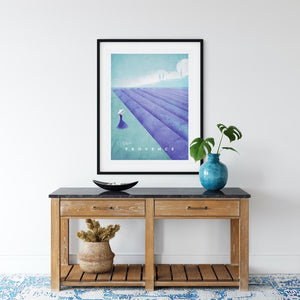 Provence Art Print framed black