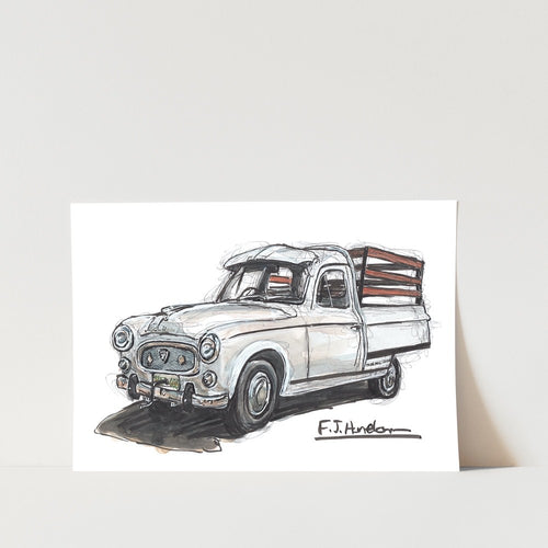 Peugeot 403 Bakkie Car Art Print