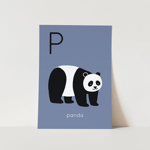 P for Panda Alphabet Art Print