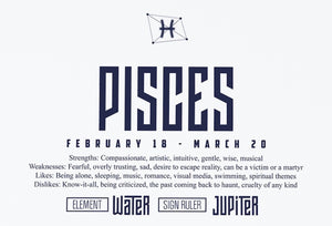 Pisces Star Sign Art Print