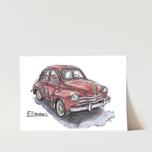 Renault 4CV Car Art Print